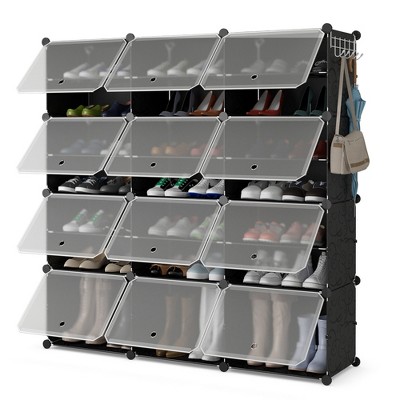  Shoe Storage Cabinet, 48 Pairs Shoe Rack 3 By 8 Tier Shoe  Organizer Space Saving Shoe Storage for Closet Hallway Living Room Bedroom  Garage (White) : Home & Kitchen