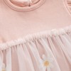 MyKids-USA Baby Girls Floral Lace Patchwork Design Ruffle Sleeveless Dress Onesies In Summer - 4 of 4