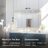 Keonjinn Framed Wall Mirror, Modern Rectangular Bathroom Vanity Mirror, Wall Mounted - 3 of 4