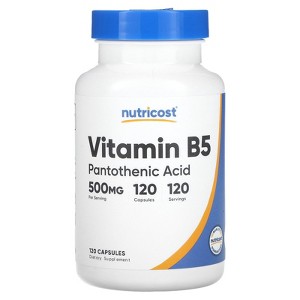 Nutricost Vitamin B5, 500 mg, 120 Capsules - 1 of 2