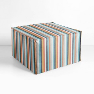 Sorra Home Subrella Bean Fabric Outdoor Patio Pouf - 1 of 4