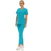 Saint Scrubs Womens 9-Pocket Medical Uniform Set- V-Neck Stretch Top with Tapered Straight Leg Pants - 3 of 4