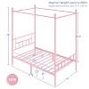 Yaheetech Metal Canopy Platform Bed Frame with Headboard and Footboard and Slatted Structure - 3 of 4