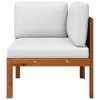 Corner Sofa Cream white, Black Solid acacia wood, Rope Medium vidaXL - 4 of 4