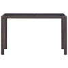 vidaXL Patio Table with Glass Top Outdoor Garden Dining Table Poly Rattan - Black 48.4" x 23.6" x 29.1" - 2 of 4