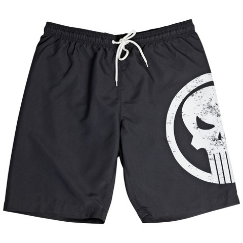 Punisher Mens Marvel Comics The Punisher Skull Symbol Board Shorts - Medium (32-34)