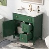 Whisen Vintage 30" Bathroom Vanity with Sink Top, Bathroom Vanity Cabinet with Door and Drawers - 2 of 4