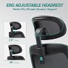 Bosmiller Ergonomic Mesh Office Chair, Comfy Desk Chair, Big and Tall Executive Office Chair with 4D Arms, 2D Lumbar Support, Adjustable Headrest - 4 of 4