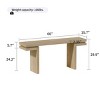 66" Real Wood Veneer Console Table,Rectangular Console Table for Hallway or Living Room,Extra Wide Sofa Table Behind Couch-Cuddlewood - 4 of 4