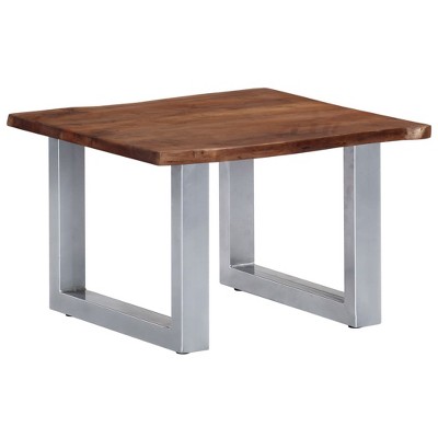 vidaXL Coffee Table Brown and silver