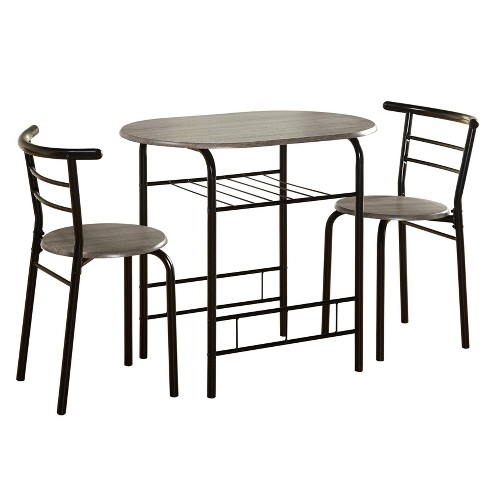 3pc Bistro Dining Sets Black/gray - Buylateral : Target