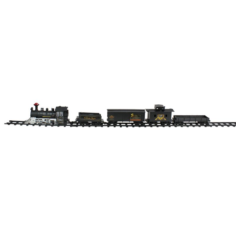 Northlight 15-Piece Pre-Lit Gray Battery Operated and Animated Classic Train Set with Sound 8.75", 2 of 3