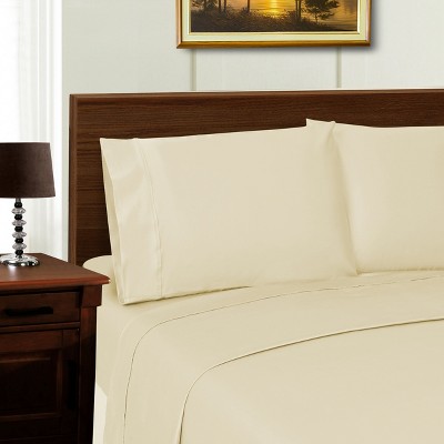 1000 Thread Count Lyocell-Blend Solid Deep Pocket Luxury Bed Sheet Set by Blue Nile Mills
