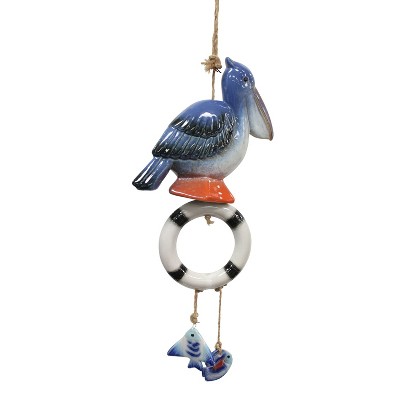 Beachcombers 19.65" Ceramic Pleican Bell Drop