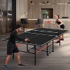 Dexmalle 9ft Mid-Size Table Tennis Table Foldable & Portable Ping Pong Table Set - 3 of 4