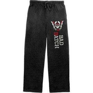 Star Wars The Bad Batch Helmet Black Graphic Sleep Pajama Pants - 1 of 3
