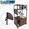 GustoWave Cat Litter Box Enclosure, Litter Box Furniture Hidden, Wooden Cat Washroom Furniture with Condo, Hammock, Brown - 4 of 4