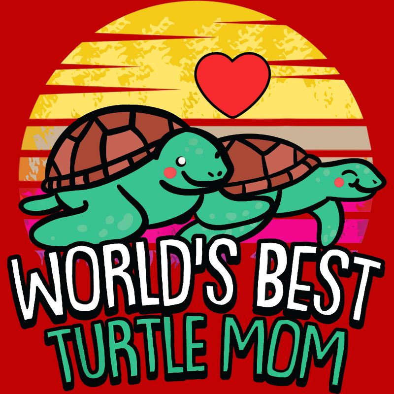 Men's Design By Humans World's Best Turtle Mom Retro Stripes By animalshop Tank Top, 2 of 3
