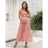 LXT-Women's Square Neck Ruffle Layered Smocked Maternity Dress - 2 of 4
