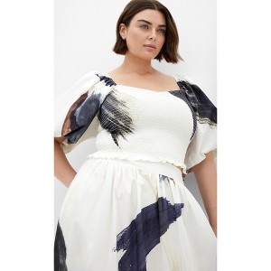 Women's Plus Size Amari Geo Top - print | CITY CHIC - 1 of 4