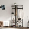 Whizmax Corner Coat Rack with Shoe Bench Entryway, Corner Hall Tree with 6 Double Hooks for Entryway, Hallway, Bathroom, Closet - 3 of 4