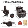 Electric Recliner Armchair Dual Motor Power Lift Recliner Chair With Vibration Massage And Lumbar Heating,Rising Recliner Chair-Cuddlewood - 4 of 4