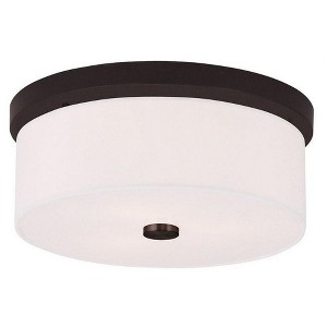 Livex Lighting Meridian 2 - Light Flush Mount in  Bronze - 1 of 4
