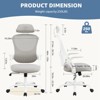 Gulches Ergonomic Office Computer Desk Chair, Mesh High Back Rolling Swivel Adjustable Task Chair with Headrest, Black - 2 of 4