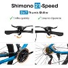 BestParts 700C Road Bike, 21-Speed Urban Commuter Bicycle, Lightweight Steel Frame with Disc Brakes, Wide Tires, for Men & Women, Black+Blue - 3 of 4
