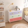 LOVSON Kids 3 Drawer Dresser, Bedroom Crib Nightstand, Toddler Storage Cabinet for Living Room, Toddler Room, Nursery, Closet, Apartment (Color) - 2 of 4