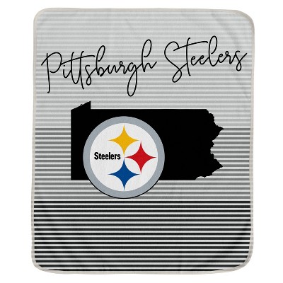 NFL Pittsburgh Steelers Ultra Fleece State Stripe Blanket