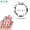 Unique Bargains Dream Catcher Stainless Steel Macrame Wreath Floral Round Metal O Rings 4 PCS - 3 of 4