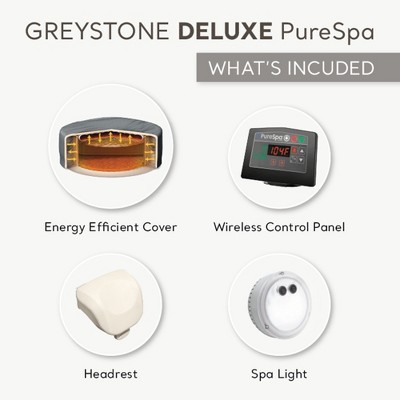 Intex 6-Person Gray Inflatable Square Hot Tub Spa