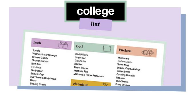College Dorm Packing List: 42 College Essentials