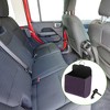 Unique Bargains Universal Car Trash Can Hanging Trash Bin Faux Leather Rhinestones 1 Pc Purple Black - 2 of 4