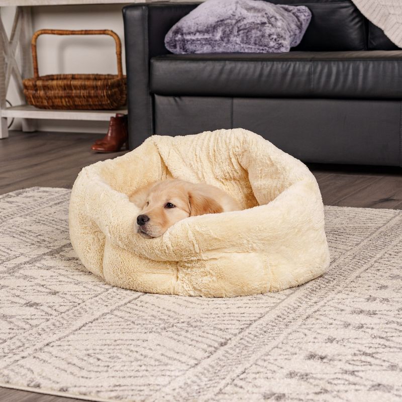 FurHaven Luxury Faux Fur Warming Hi-Lo Cuddler Bed, 3 of 4