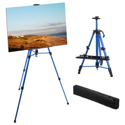 Unique Bargains Adjustable Metal Painting Easel Stand with Portable Bag Paintbrush Tray