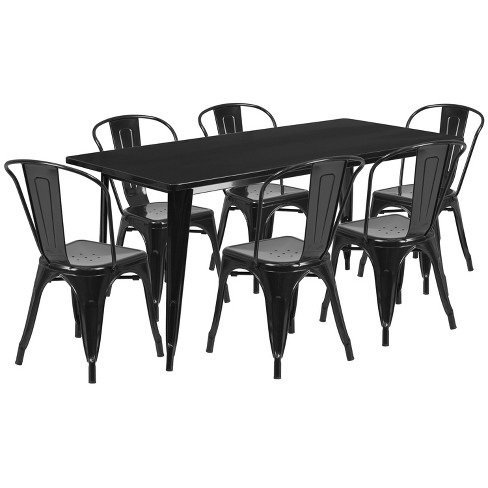 Indoor outdoor table online and chairs