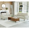 Luige 2 Piece Mid-Century Modern Square Arm Faux Leather Sofa and Loveseat Set - Tree City - 2 of 4