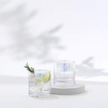 JoyJolt Terran 17 oz. Clear Crystal Hurricane Cocktail Glass (Set