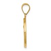 Black Bow Jewelry 14k Yellow Gold Hollow St. Anne Medal Pendant - 2 of 4