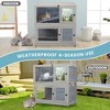 2-Story Wooden Rabbit Hutch - 3 of 4
