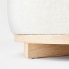 X-Base Ottoman Boucle Heathered Cream - Threshold™ designed with Studio McGee: Round, Upholstered, No Assembly Required - 4 of 4