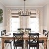 BAOURE 31.5in Black Chandelier 12 Light Modern Farmhouse Candle Style Chandelier with Adjustable Height for Dining Room Living Room Foyer - 2 of 4