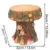 SEVOBAL Squirrel Garden Chair Party Decoration Outdoor Indoor Desk End Table Round Chair Backyard Terrace Kid Gift Festival, Brown, 12.6"*12.6"*13.4" - 3 of 4