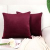 PiccoCasa Soft Velvet Solid Cushion Throw Pillow Covers 2 Pcs - 2 of 4
