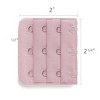 Allegra K Women's 3 Hook 3 Row Stretchy Bra Strap Extenders Hooks Bra Band - 3 of 3