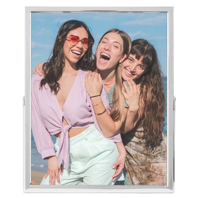 REGALWOVEN Tabletop Polished Metal Glass Vertical Photo Formats Picture Frame 1 Pc