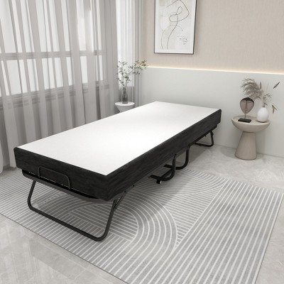 Twin Size Folding Bed with Luxurious Memory Foam Mattress and a Super Strong Sturdy Frame