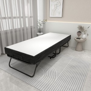 Twin Size Folding Bed with Luxurious Memory Foam Mattress and a Super Strong Sturdy Frame - 1 of 4